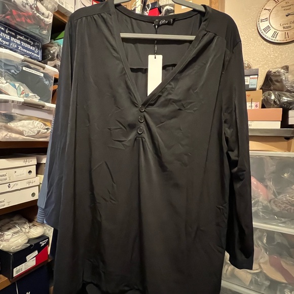 NWOT: size 2x slinky stretchy pj set with jogger style, cuffed bottoms - Picture 8 of 12